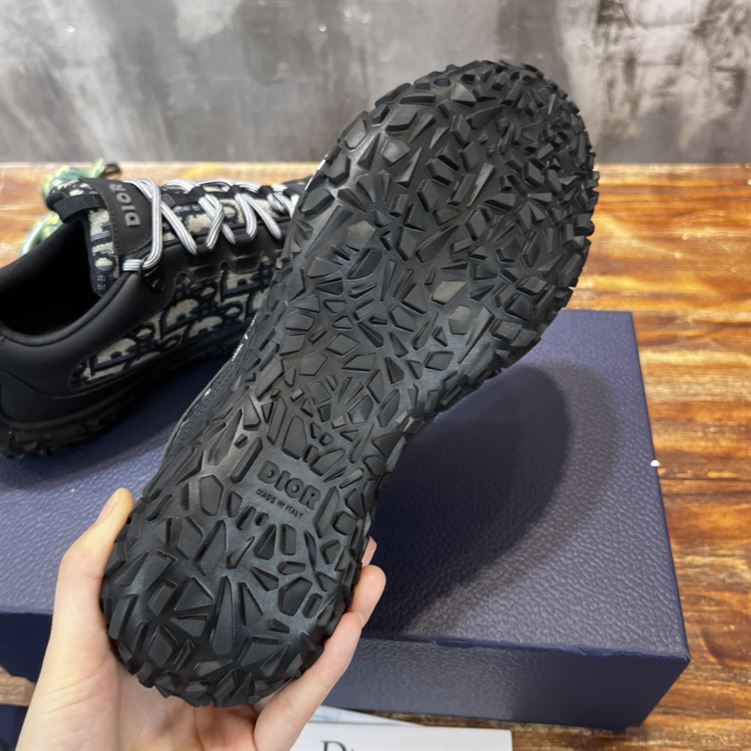 D10rIZON DERBY SHOE BEIGE AND BLACK D10r OBLIQUE JACQUARD AND BLACK RUBBER DO090