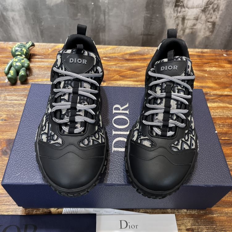 D10rIZON DERBY SHOE BEIGE AND BLACK D10r OBLIQUE JACQUARD AND BLACK RUBBER DO090