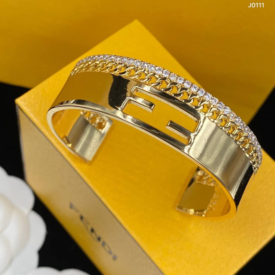 Fake F**di Logo Bracelet