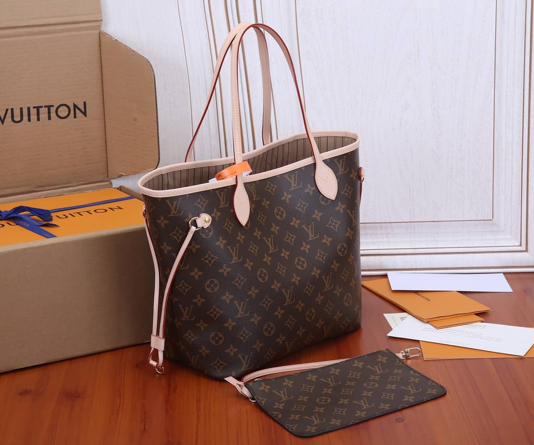 L0vis Vvtt0n Monogram Neverfull MM Bag Replica Pink M40995