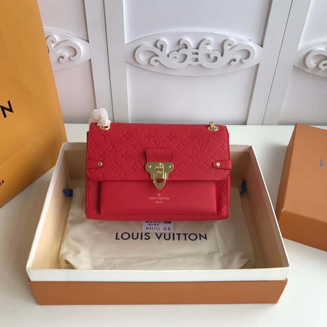 L0vis Vvtt0n Monogram Empreinte Vavin PM Chain Replica Shoulder Bag Red M44151