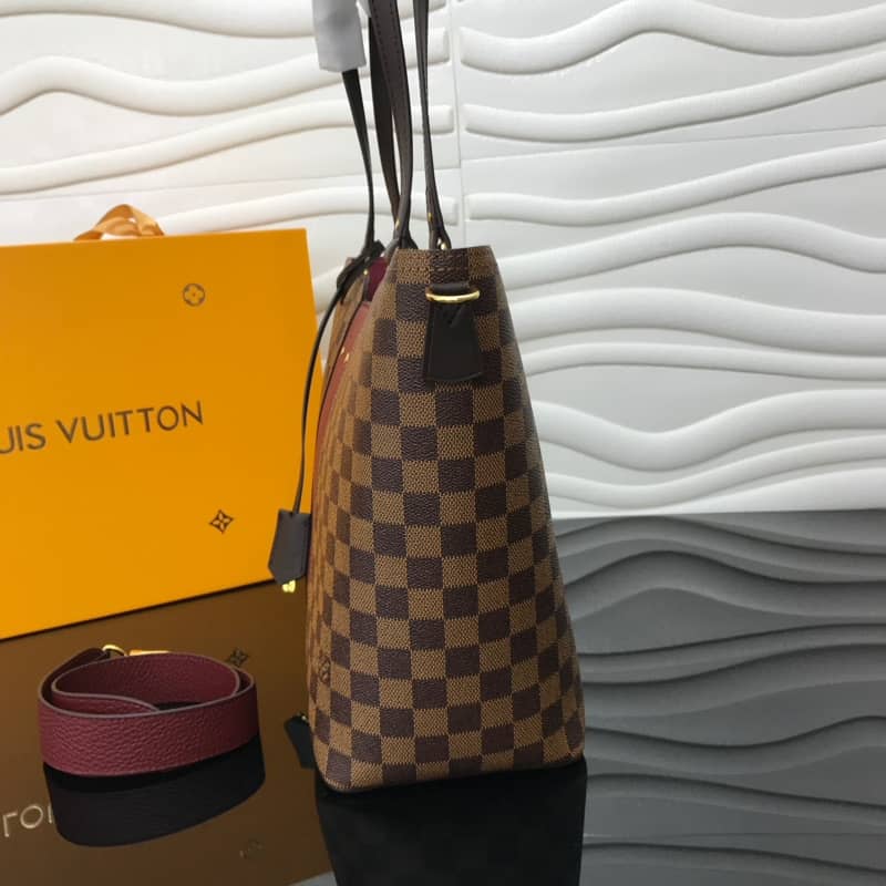 L0vis Vvtt0n Jersey Damier Ebene Canvas Magnolia Bag Replica Purple N44041