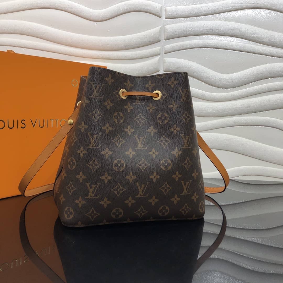 L0vis Vvtt0n Neonoe Replica Bucket Bag Brown Yellow M44020