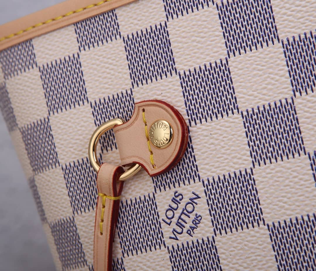 L0vis Vvtt0n Neverfull MM Damier Azur Tote Replica White N41361