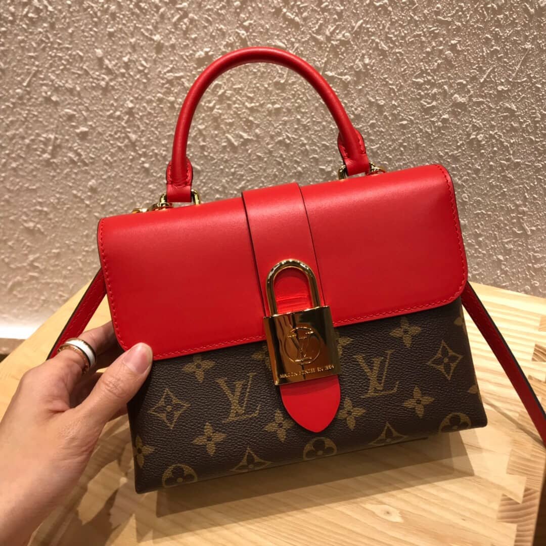 L0vis Vvtt0n Monogram Canvas Locky BB Bag Replica Red M44321
