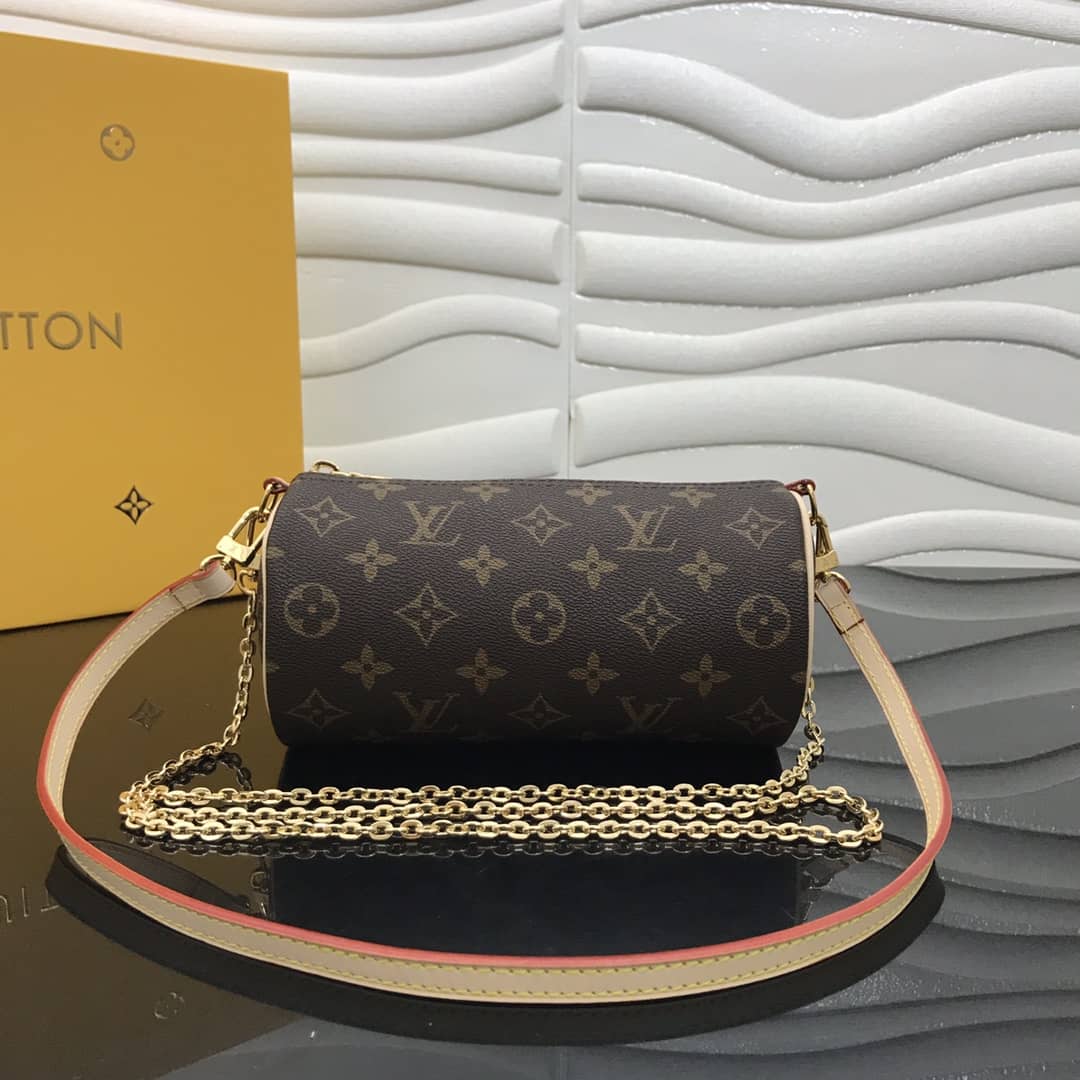 L0vis Vvtt0n Monogram Canvas Mini Round Replica Pochette Brown M40713