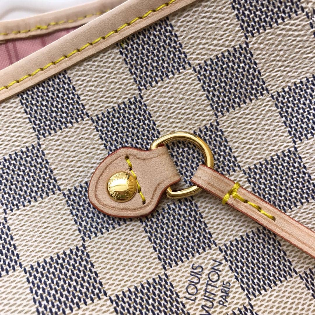 L0vis Vvtt0n Neverfull MM Damier Azur Bag Replica Pink N40995