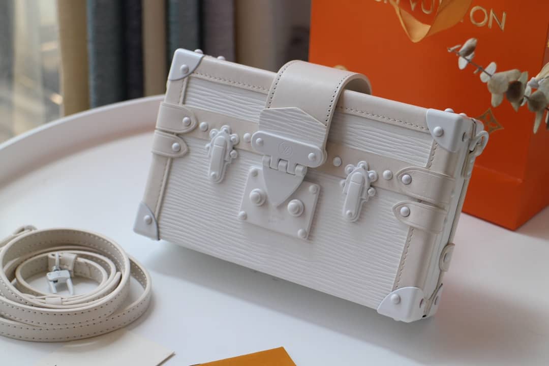 L0vis Vvtt0n Petite Malle Monogram Canvas Replica Bag White M40273