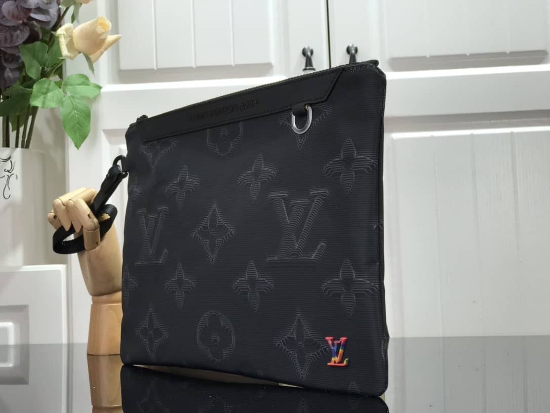 L0vis Vvtt0n Monogram 3D 2054 Reversible Replica Pouch M80142