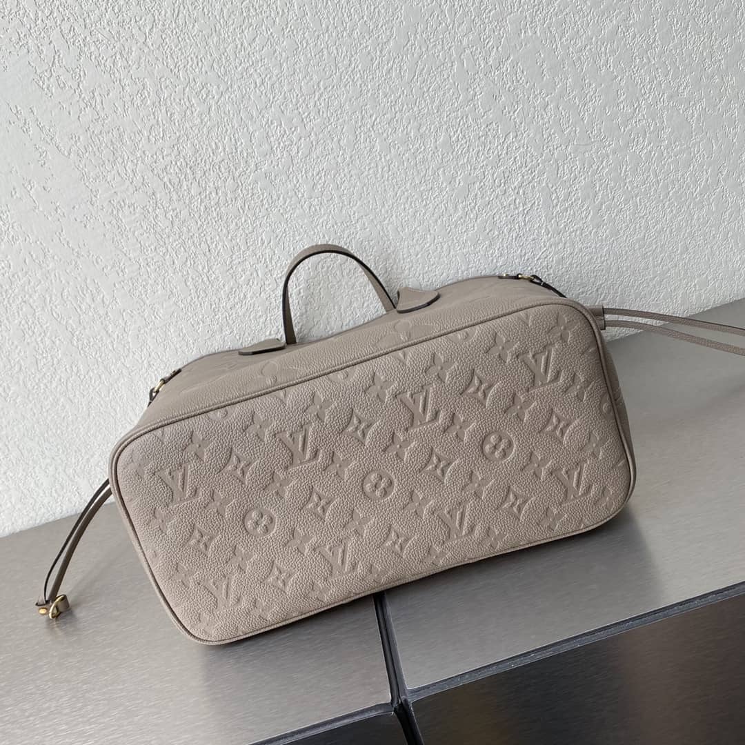 L0vis Vvtt0n Neverfull Dupe MM Monogram Empreinte Leather Bag Replica Gray M45685