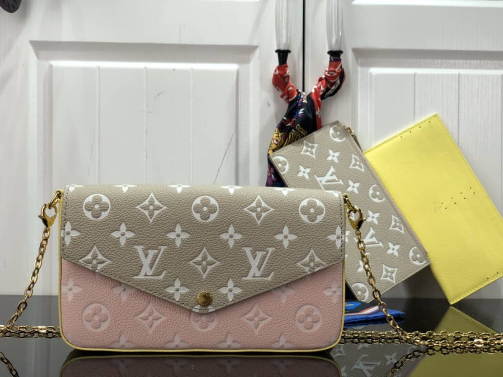 L0vis Vvtt0n Pochette Felicie Monogram Empreinte Pink Gery M81359 Replica