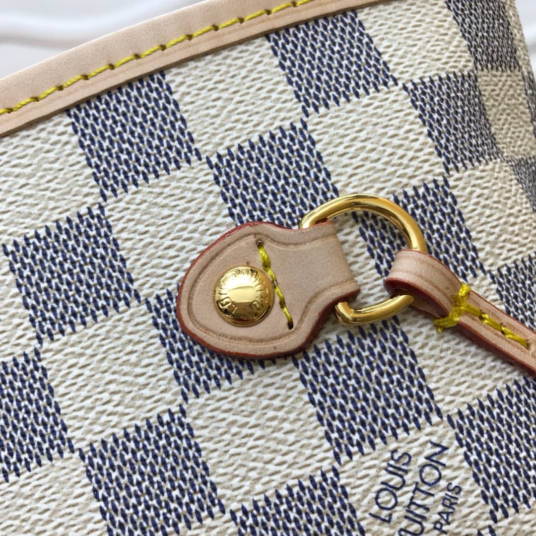 L0vis Vvtt0n Neverfull MM Damier Azur Bag Replica White N40995