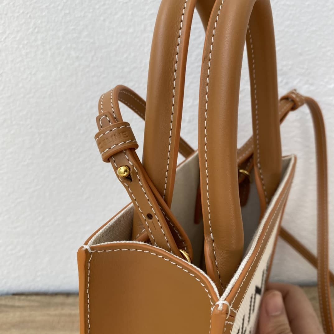 Ce1i*e Dupe Triomphe Canvas Small Cabas Vertical Replica Bag