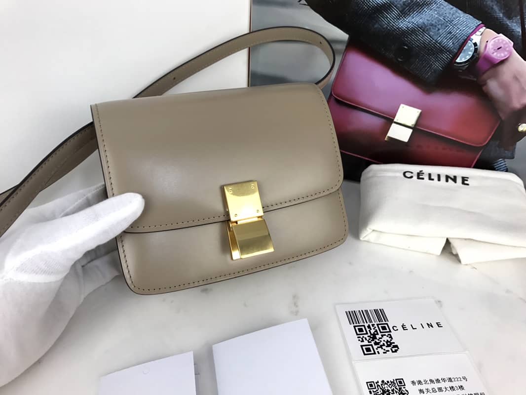 Ce1i*e Box Bag Dupe Teen Classic Calfskin Box Replica Handbag