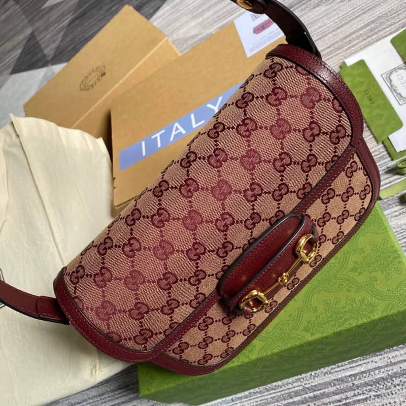 Gvc*1 Horsebit 1955 Shoulder Bag Replica Red 602204