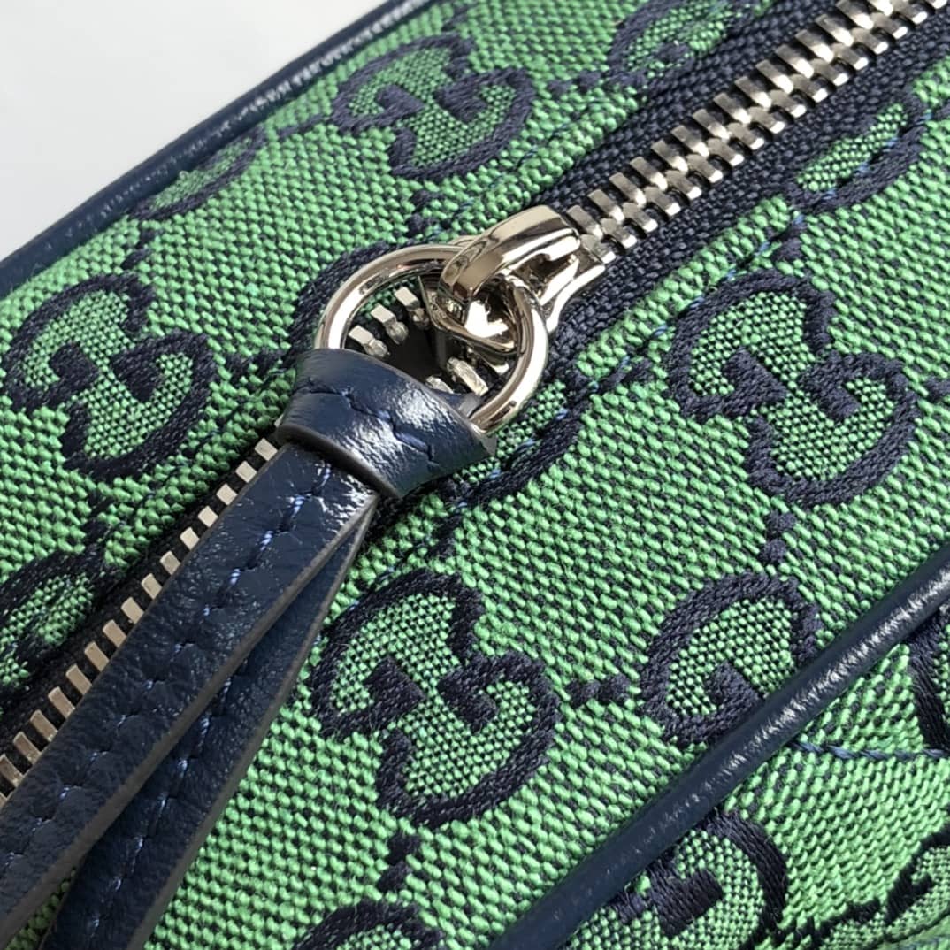 Gvc*1 GG Marmont Small Shoulder Handbag Camera Bag Replica Green 447632