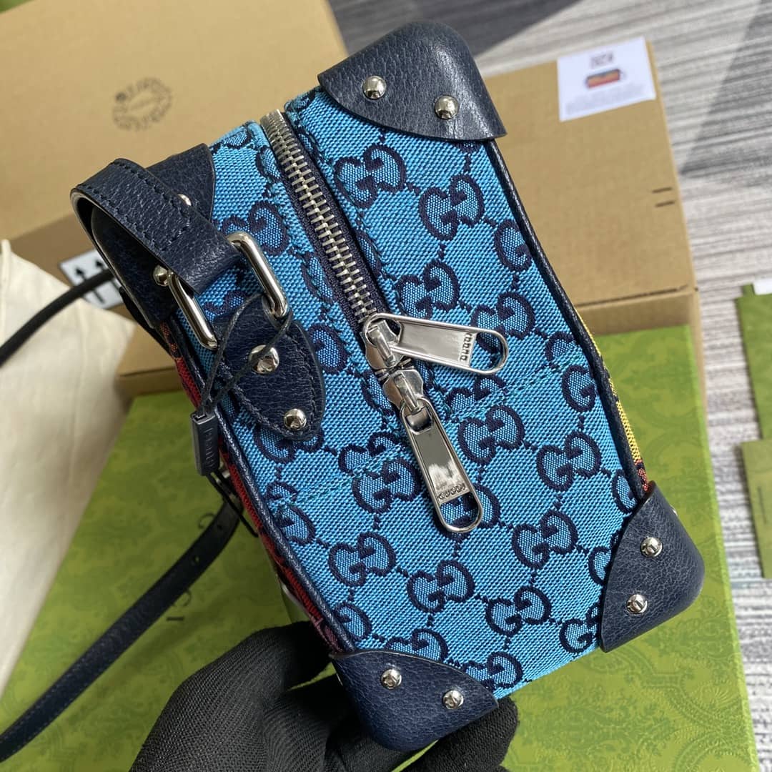 Gvc*1 Svp*me GG Leather Square Shoulder Bag Replica 626363