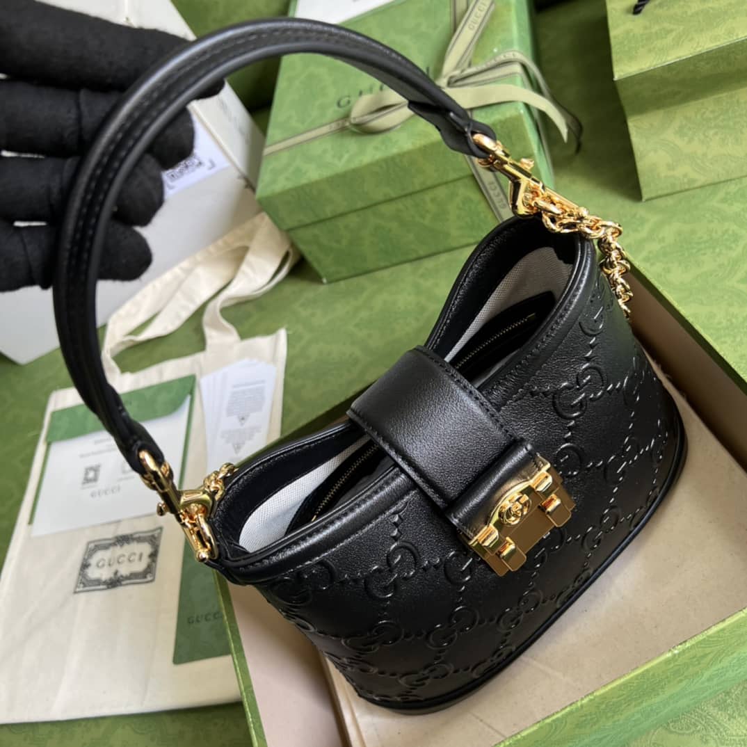 Gvc*1 Small GG Black 675788 Replica Shoulder Bag