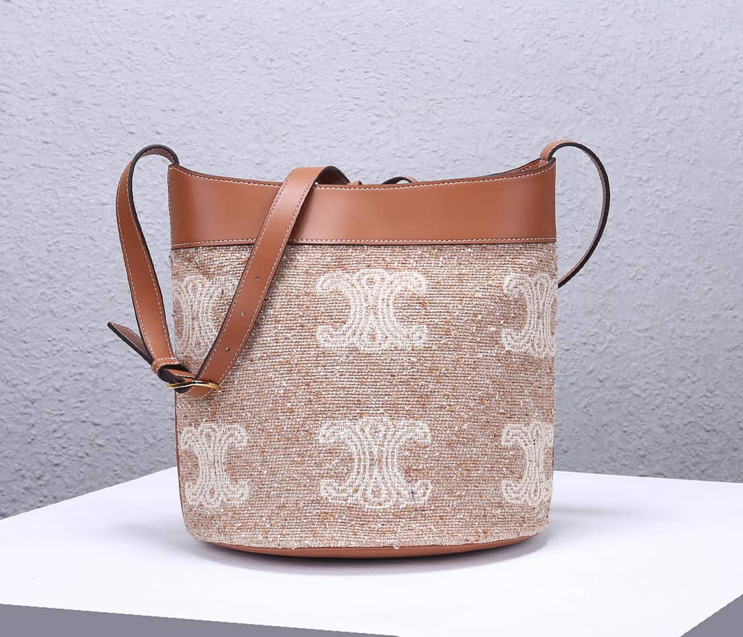 Ce1i*e Triomphe Bag Dupe Canvas Replica Bucket Bag