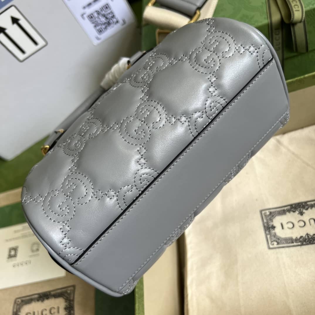 Gvc*1 GG Matelassé Leather Top Handle Shoulder Bag 702251 Replica