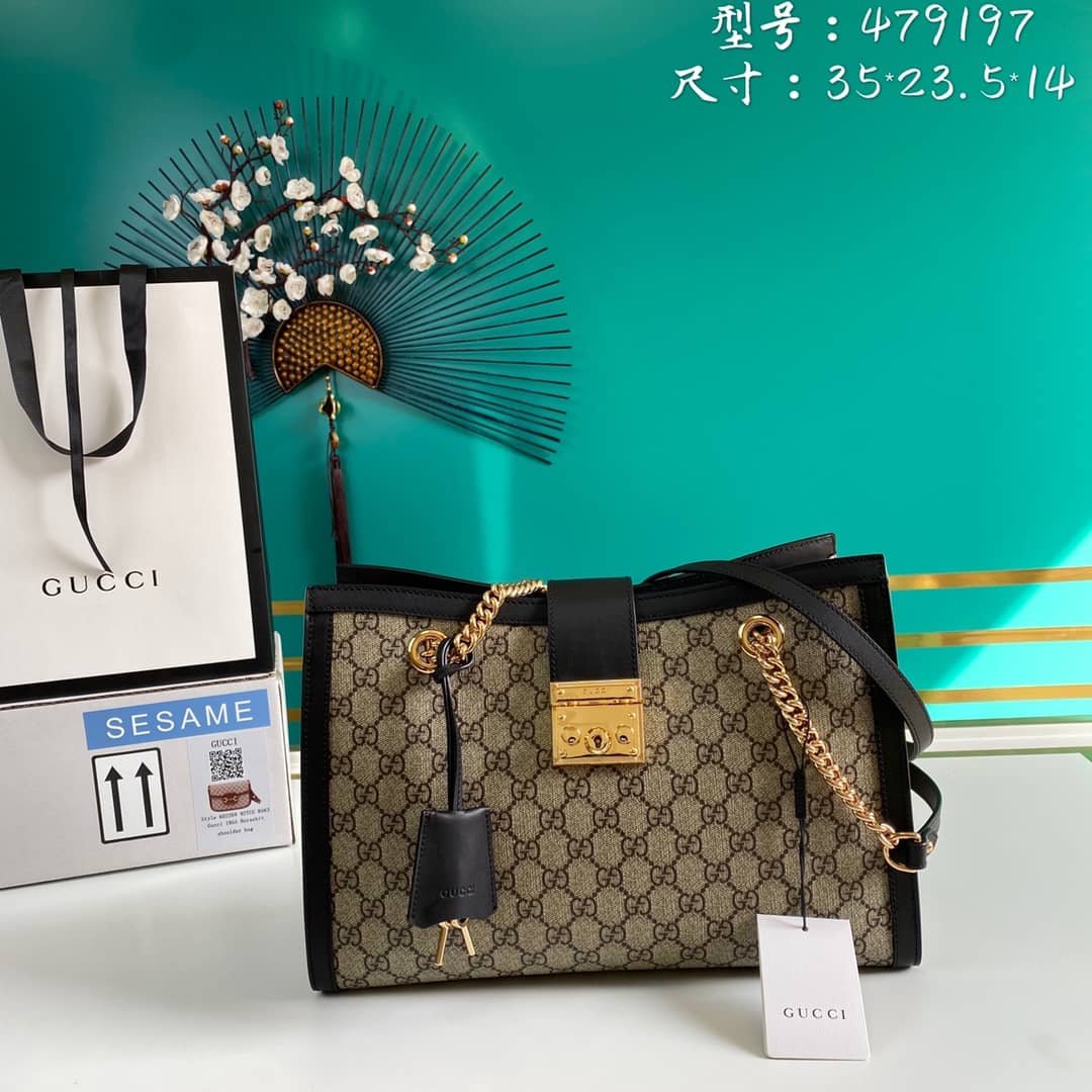 Gvc*1 Padlock GG Svp*me Canvas Shoulder Bag Replica 479197