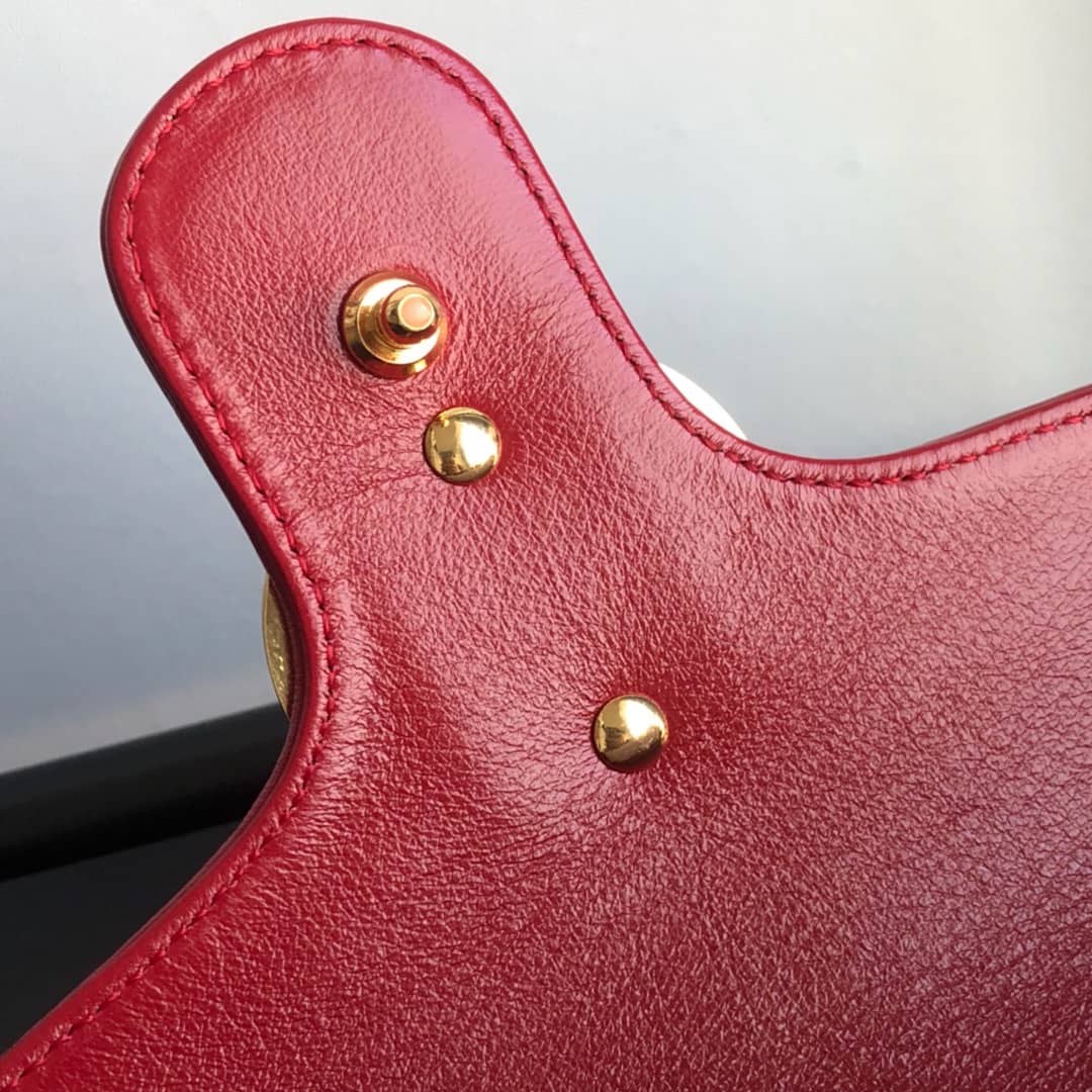Gvc*1 GG Marmont Matelasse Shoulder Bag Replica Red 443497