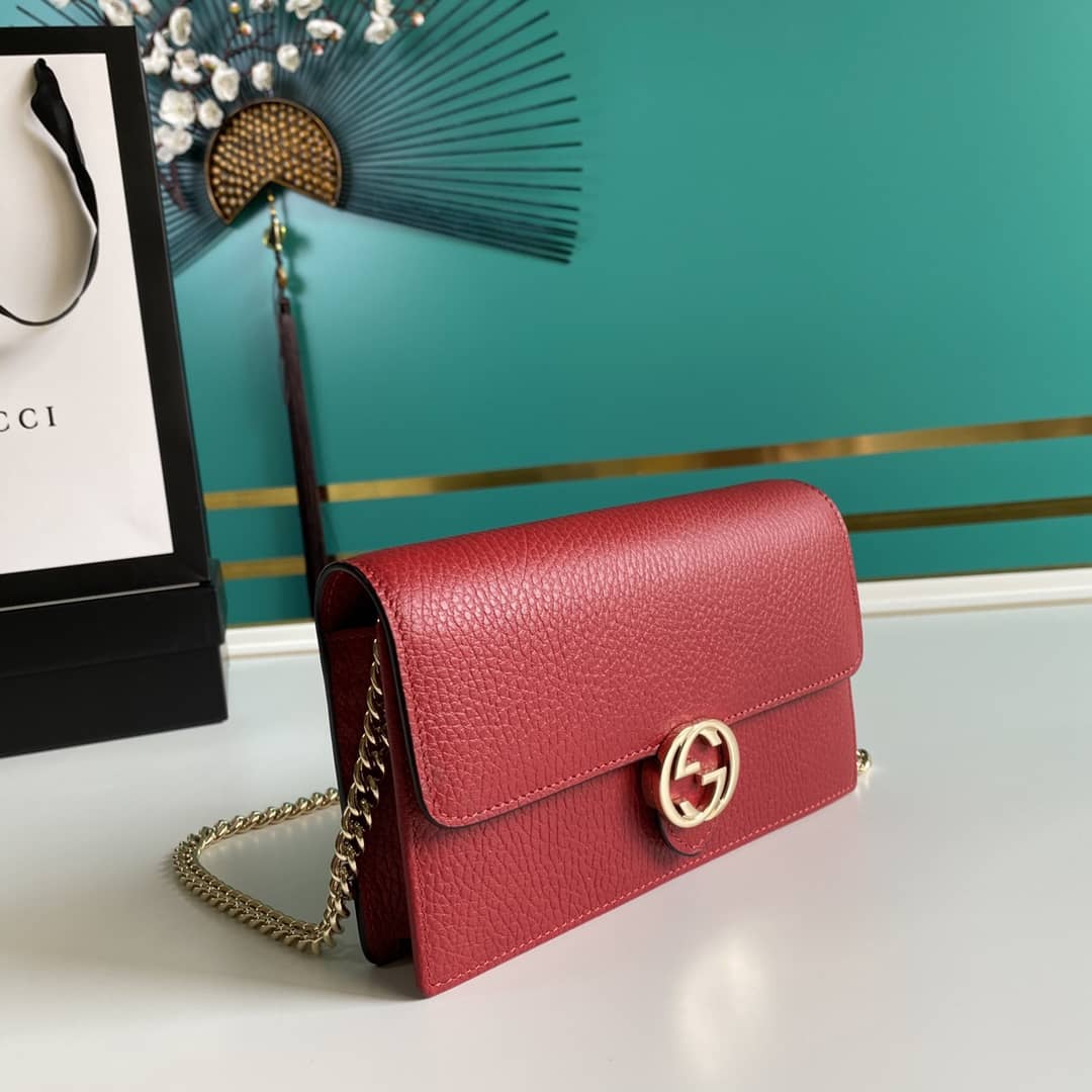 Gvc*1 Interlocking Crossbody Bag Chain Wallet Replica 510314
