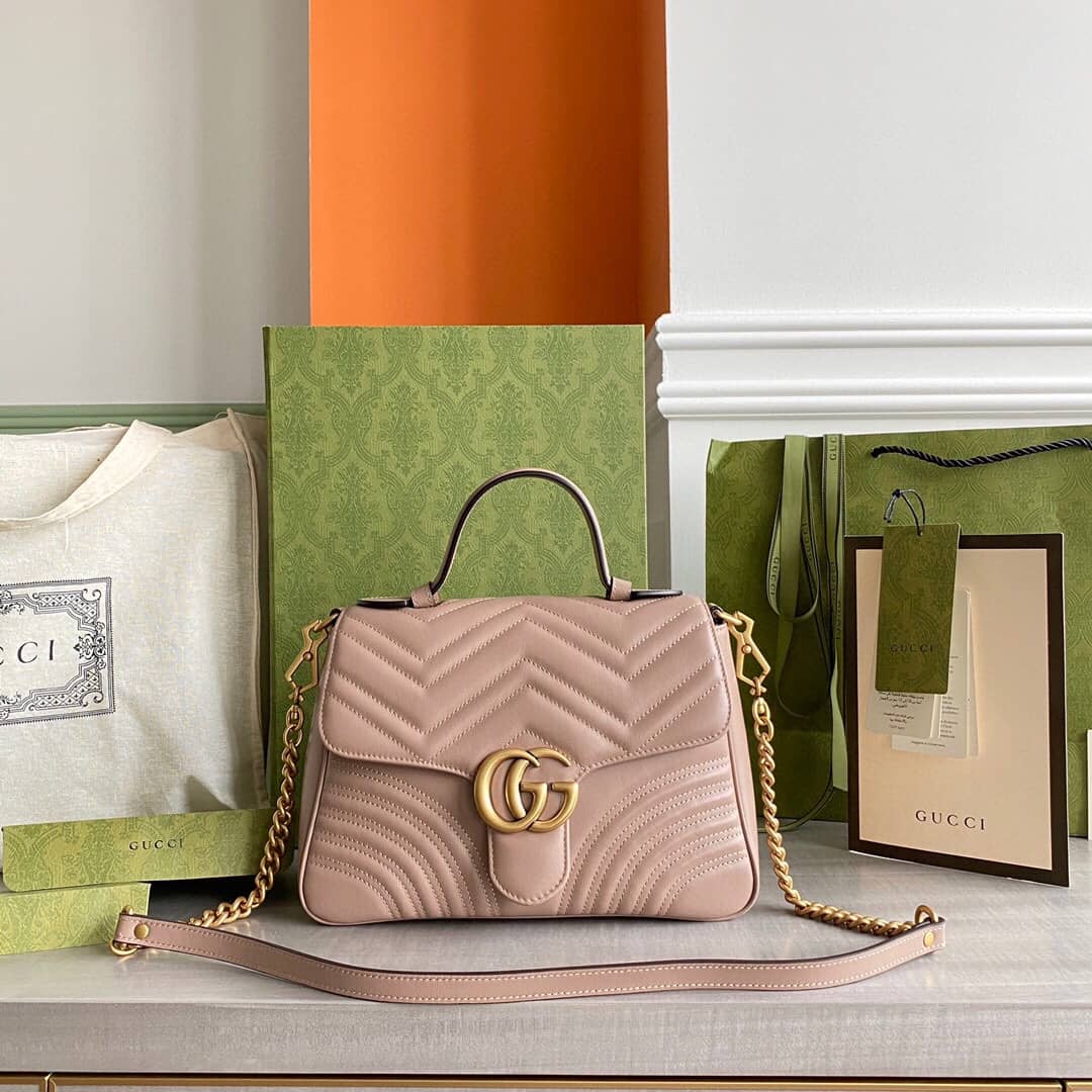 Gvc*1 Marmont Dupe GG Marmont Replica Bag Pink 498100