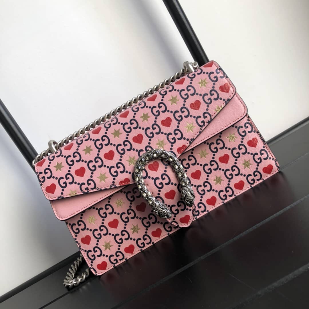 Gvc*1 GG Svp*me Dionysus Chain Shoulder Bag Replica Pink 400249