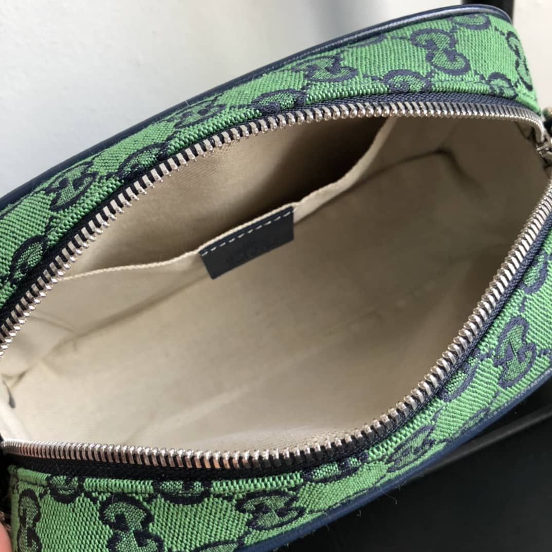 Gvc*1 GG Marmont Small Shoulder Handbag Camera Bag Replica Green 447632