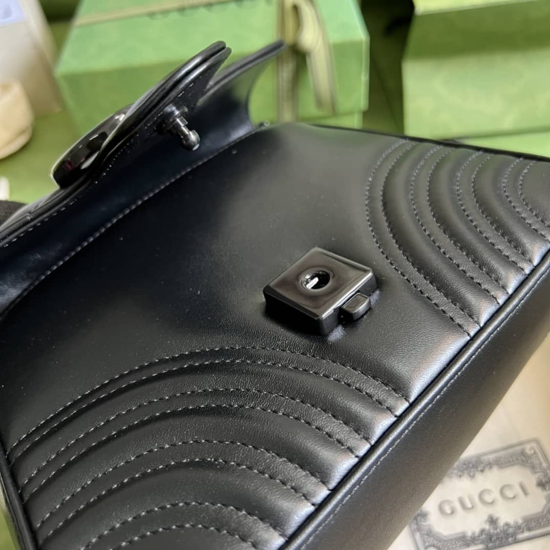 Gvc*1 GG Marmont Mini Top Handle Crossbody Bag 702563 Replica
