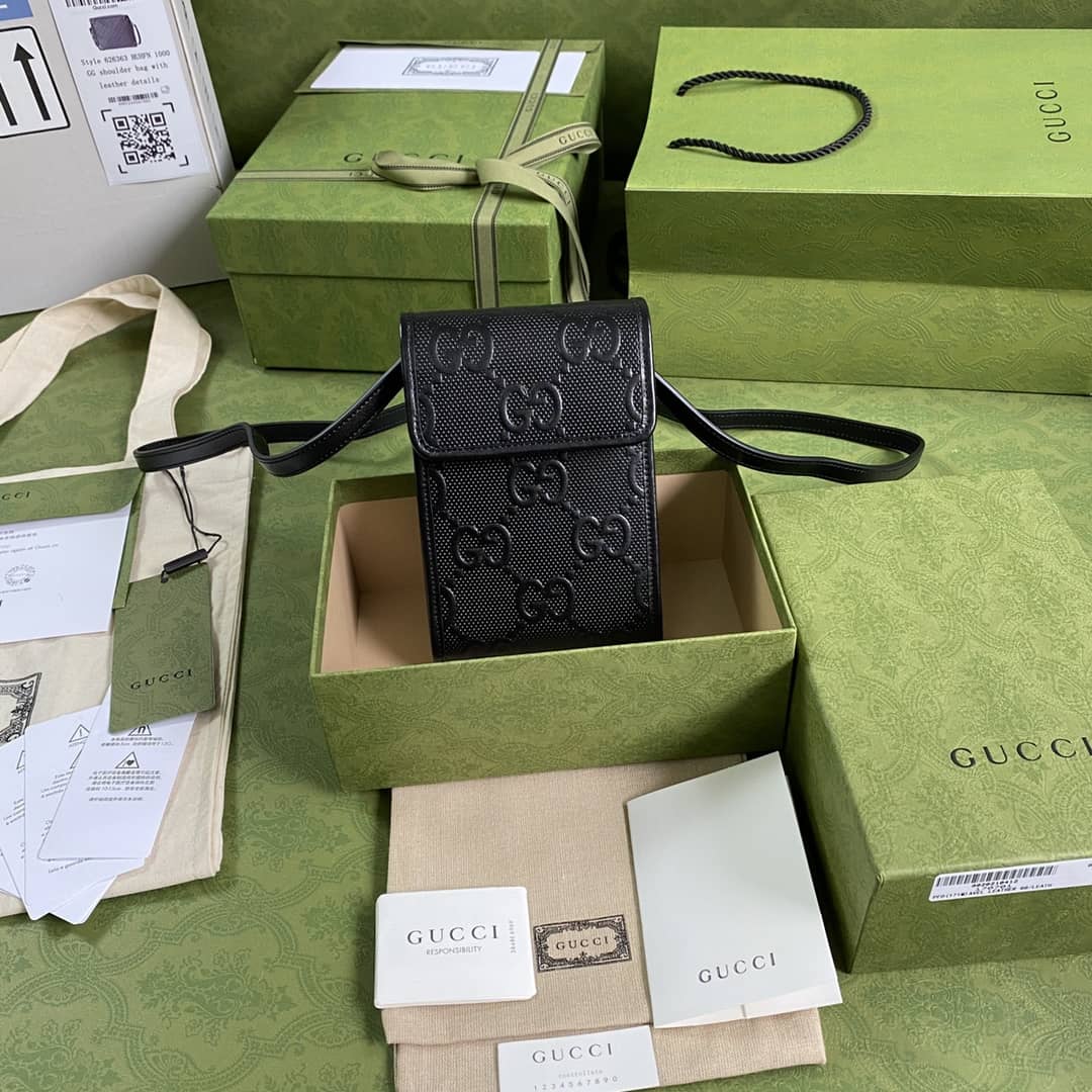 Gvc*1 GG Embossed Mini Phone Bag Replica 625571