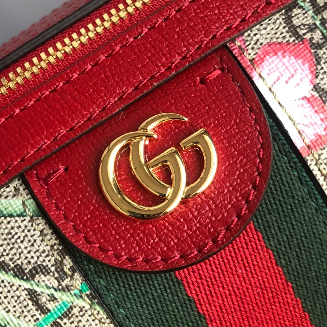 Gvc*1 Ophidia GG Flora Medium 2way Replica Boston Bag 524532