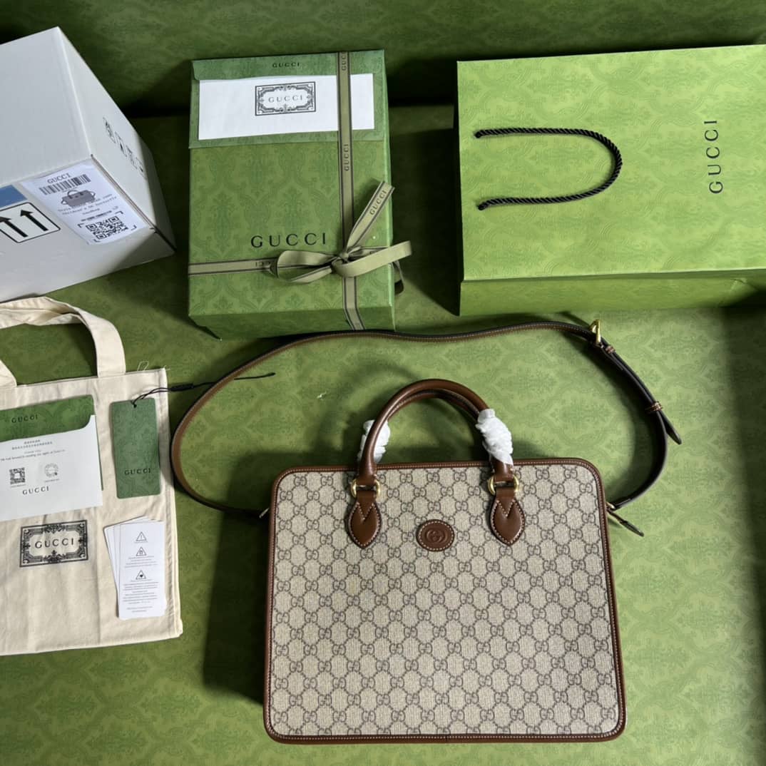 Gvc*1 GG Svp*me Canvas Mens Briefcase Replica 674143