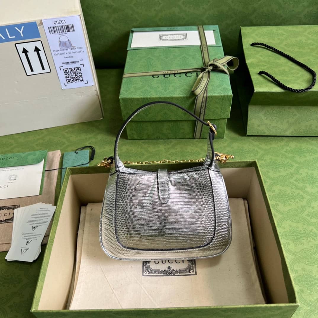 Gvc*1 Jackie 1961 Mini Shoulder Bag Silver Leather 675799 Replica