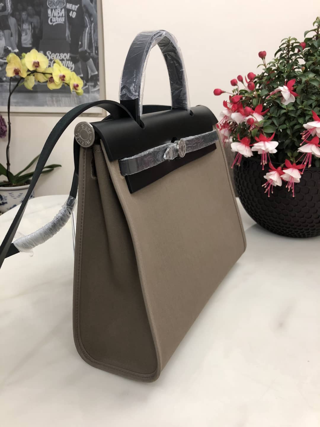 H**me5 Bag Replica 31 Canvas Leather HerBag