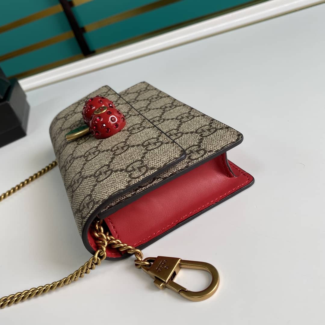 Gvc*1 Svp*me GG Mini Bag With Cherries Replica 481291
