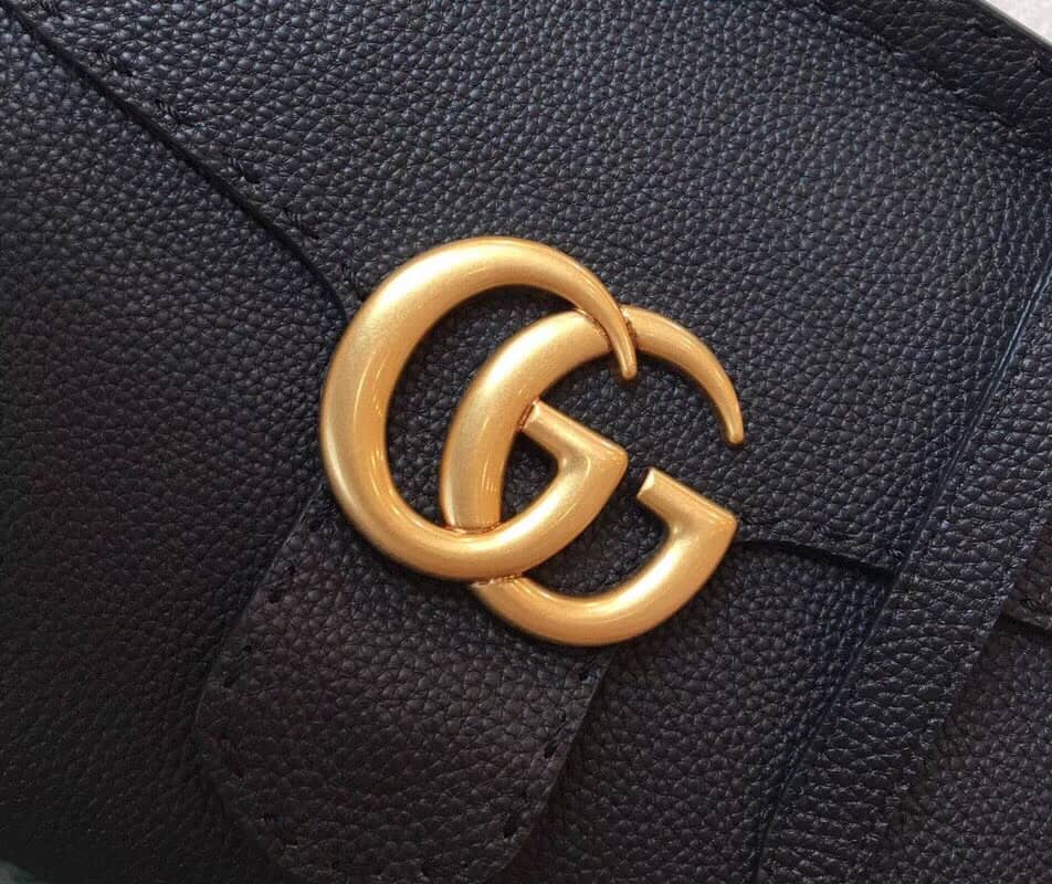 Gvc*1 GG Marmont Leather Top Handle Replica Bag Black 421890