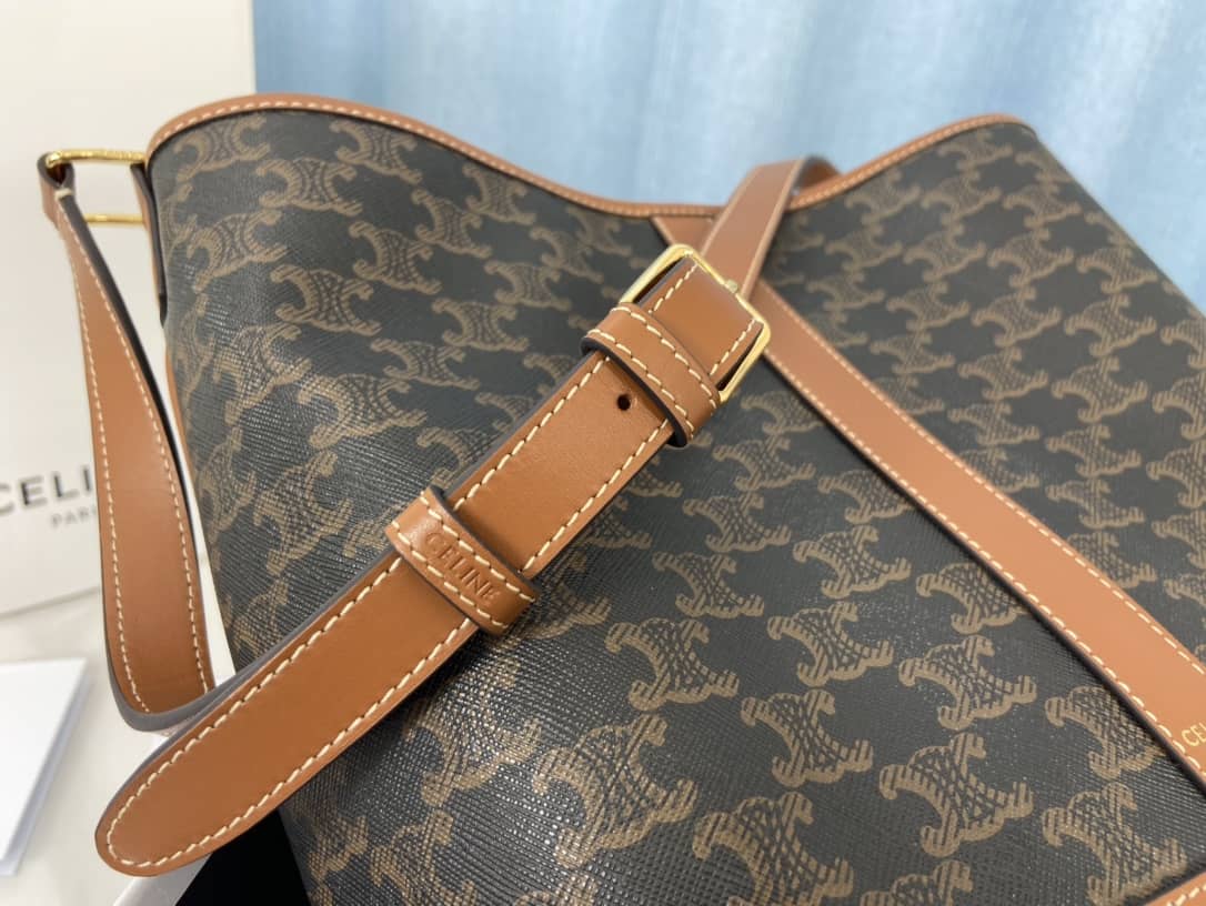 Ce1i*e Triomphe Bag Dupe Canvas Replica Bucket Bag