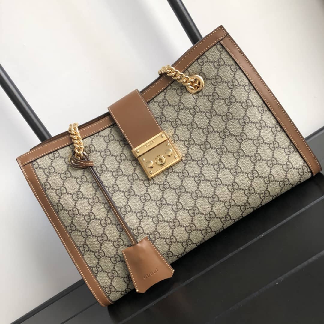 Gvc*1 Padlock Medium GG Svp*me Shoulder Bag Replica Brown 479197