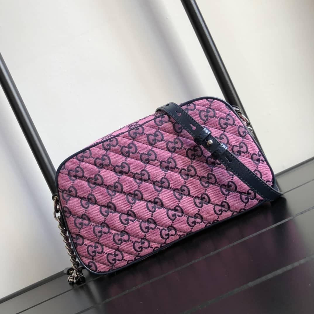 Gvc*1 GG Marmont Small Shoulder Handbag Camera Bag Replica Pink 447632