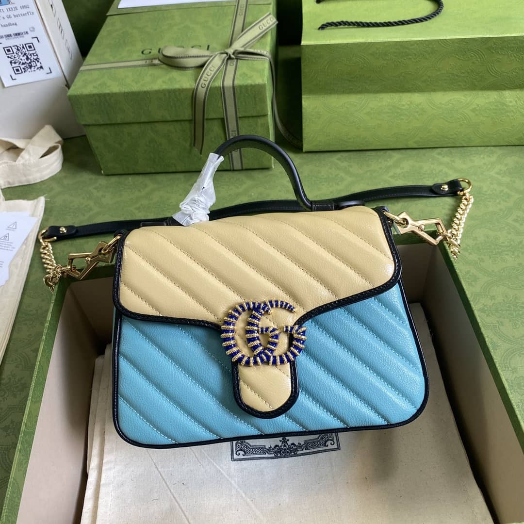 Gvc*1 Marmont GG Mini Top Handle Bag Replica 583571