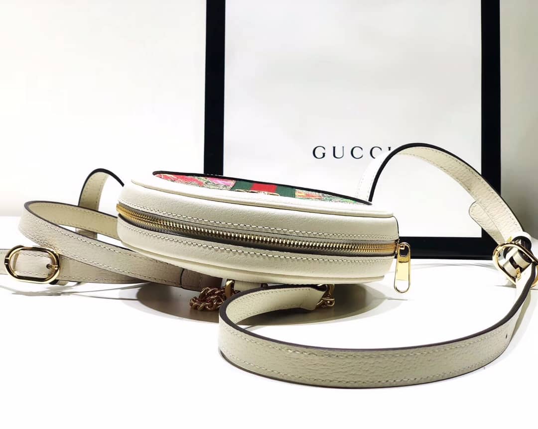 Gvc*1 Ophidia GG Flora Mini Replica Backpack White 598661
