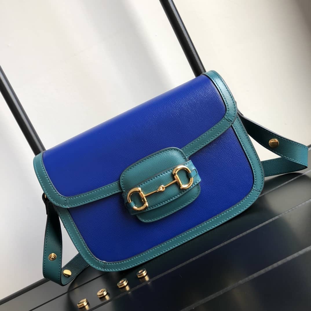 Gvc*1 Horsebit 1955 Shoulder Bag Replica Blue 602204