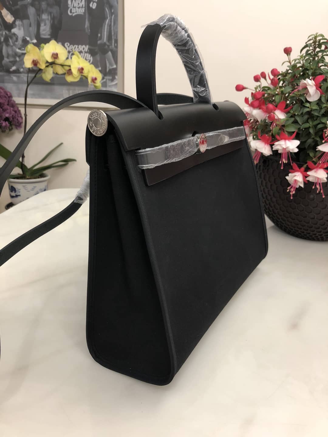 H**me5 Bag Replica 31 Canvas Leather HerBag