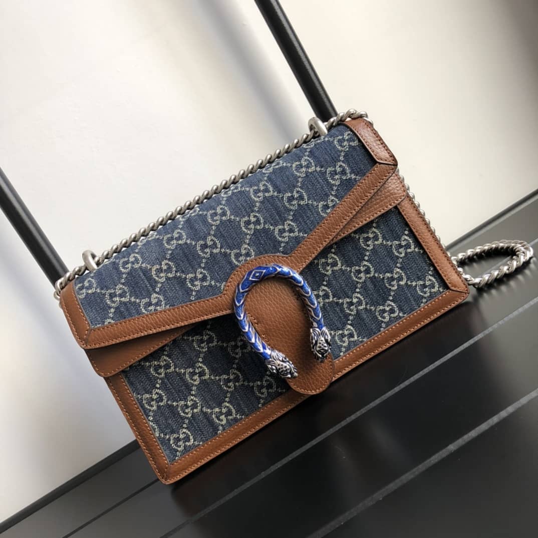 Gvc*1 GG Svp*me Dionysus Chain Shoulder Bag Replica Blue 400249