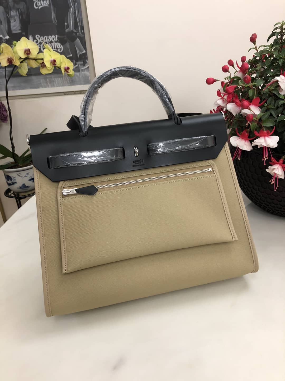 H**me5 Bag Replica 31 Canvas Leather  HerBag