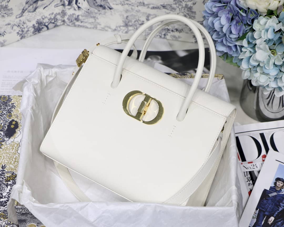 Chr1st1an D10r Box Calfskin Large St. Honore Tote