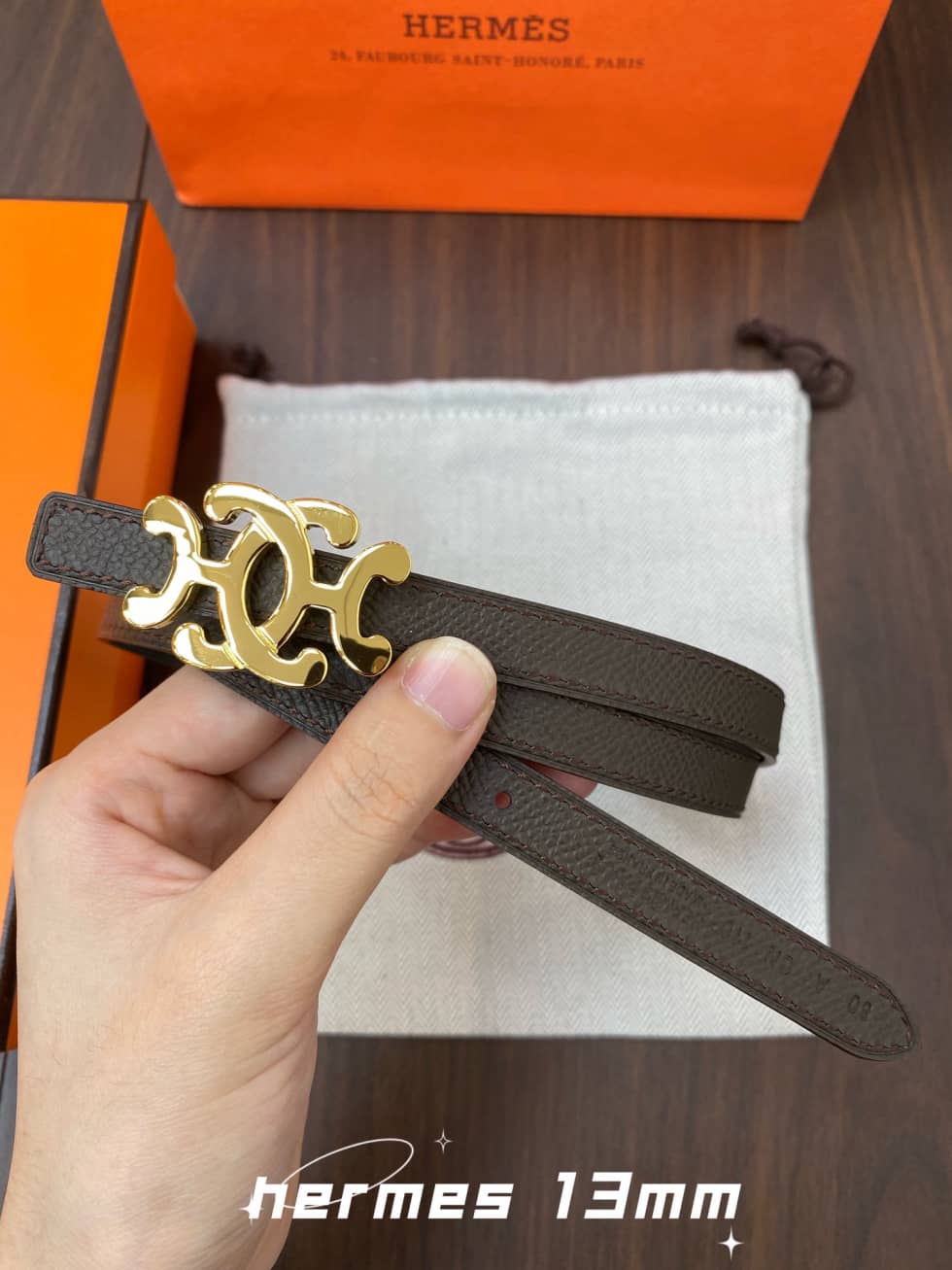 H**me5 Belt First Copy 13mm For Lady