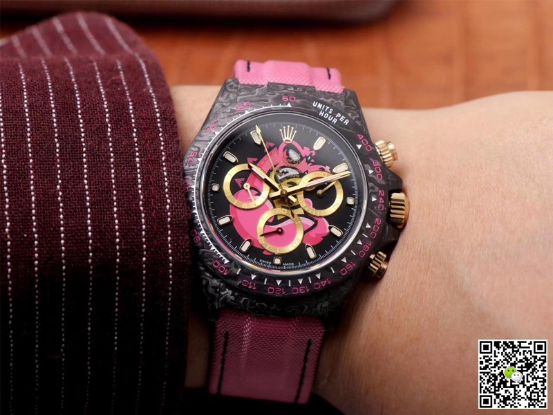 R01ex Daytona Replica Cosmos Pink Exploded Dragon 1:1 Best Edition WWF Factory Swiss ETA7750